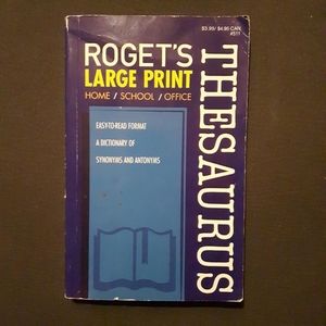 💥$5💥 Roget's Large Print Thesaurus Dictionary of Synonyms and antonyms